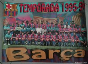 Colecionismo desportivo: Poster FC Barcelona temporada 96/95 midr 68x48 cms